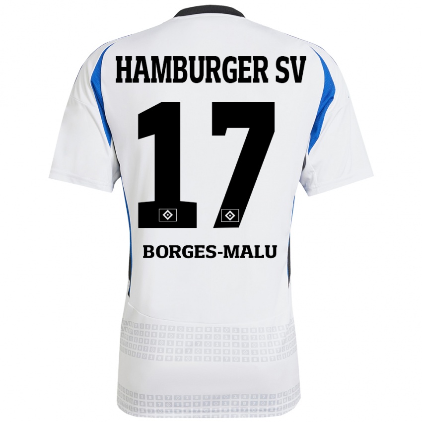 Homem Camisola Louis Borges-Malu #17 Azul Branco Principal 2024/25 Camisa Brasil