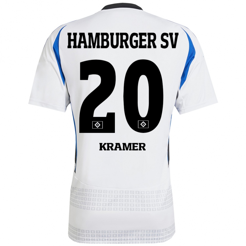 Homem Camisola Timon Kramer #20 Azul Branco Principal 2024/25 Camisa Brasil