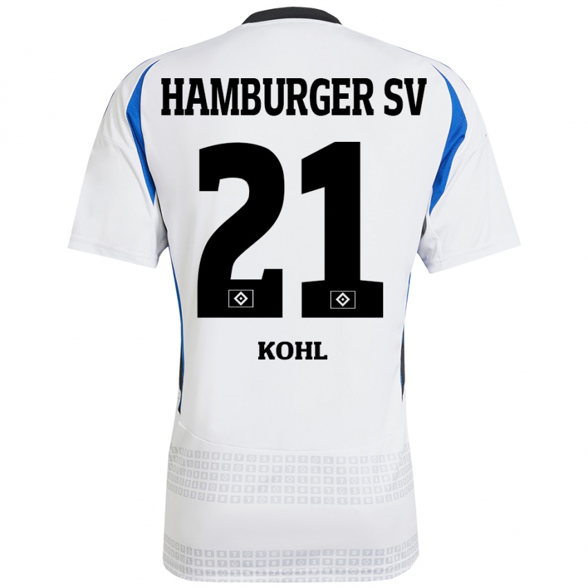 Homem Camisola Ohene Köhl #21 Azul Branco Principal 2024/25 Camisa Brasil