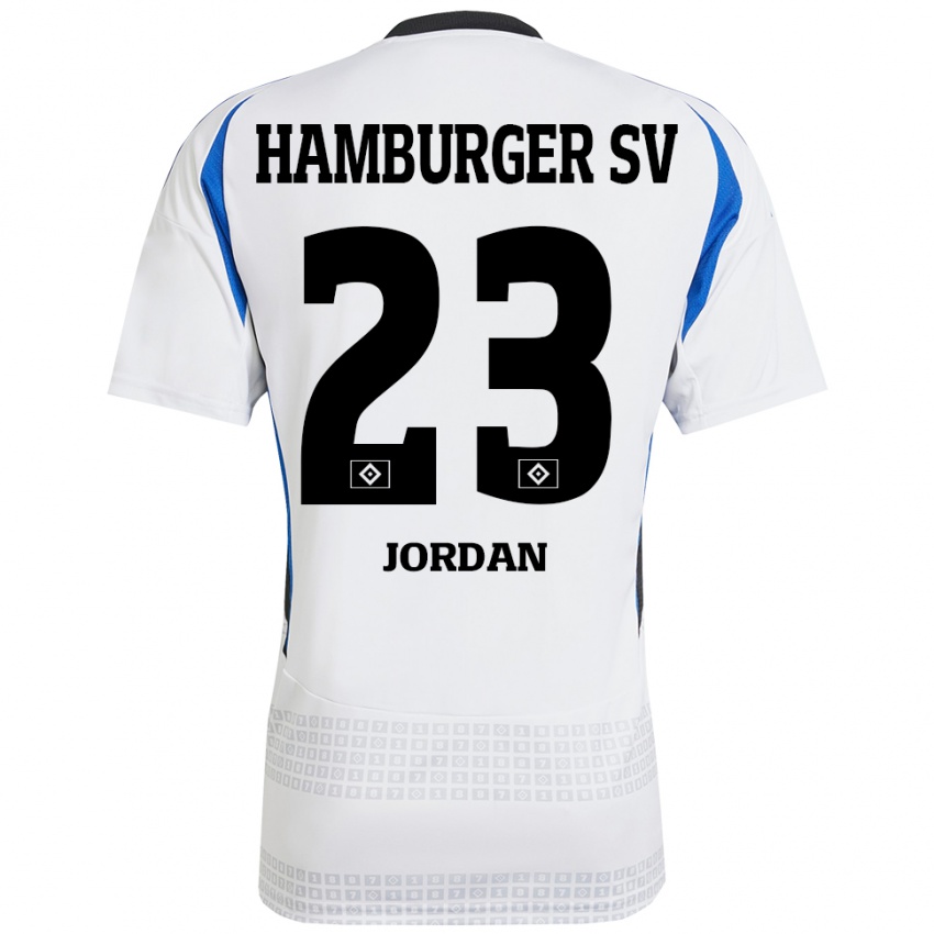 Homem Camisola Dominik Jordan #23 Azul Branco Principal 2024/25 Camisa Brasil