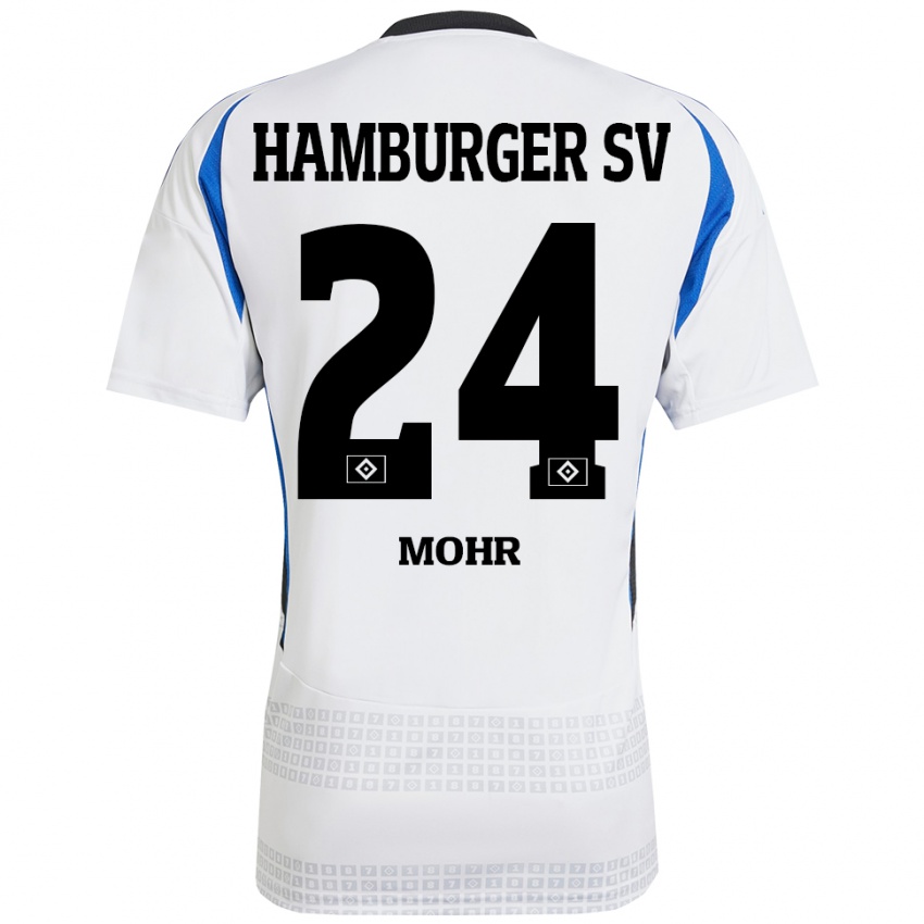 Homem Camisola Jannik Mohr #24 Azul Branco Principal 2024/25 Camisa Brasil