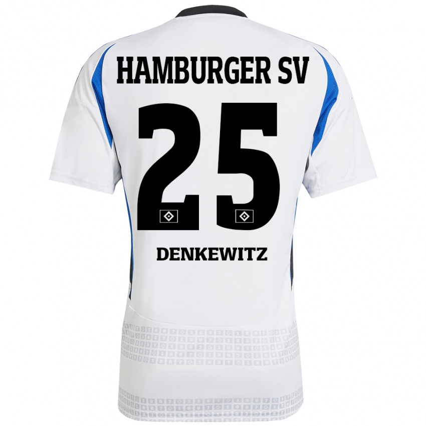 Homem Camisola Nick Denkewitz #25 Azul Branco Principal 2024/25 Camisa Brasil