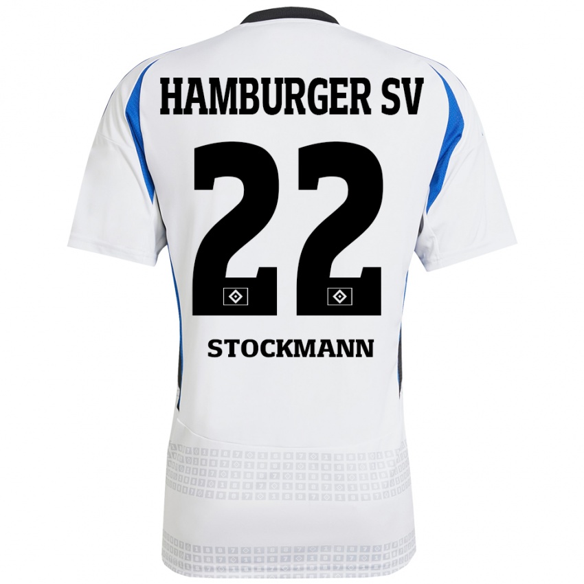 Homem Camisola Sarah Stöckmann #22 Azul Branco Principal 2024/25 Camisa Brasil