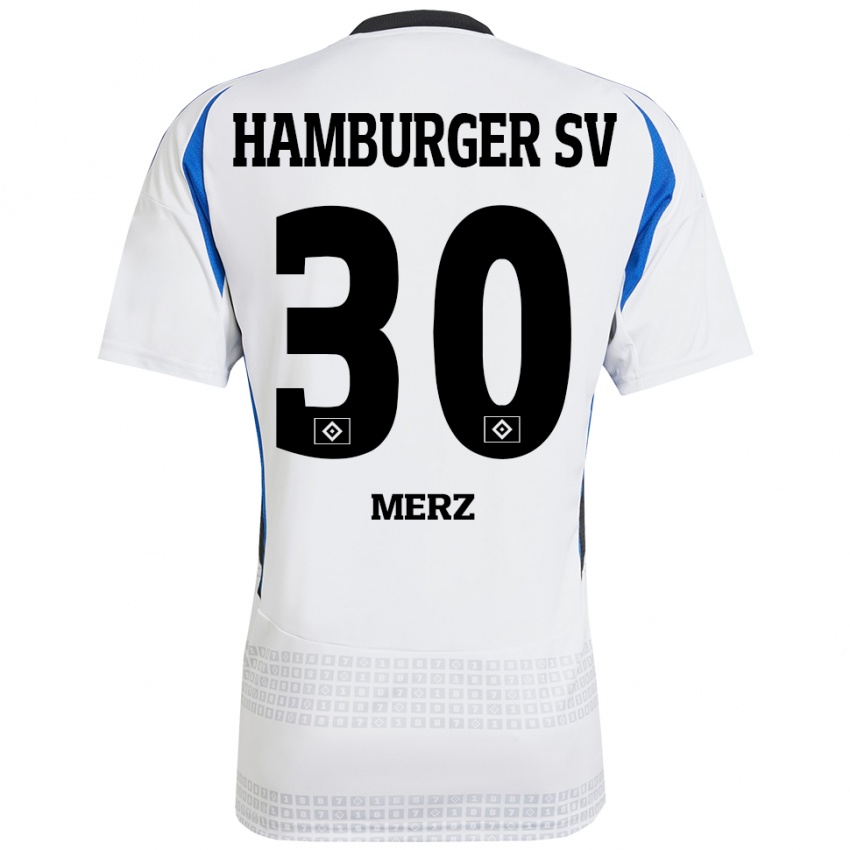 Homem Camisola Selma Merz #30 Azul Branco Principal 2024/25 Camisa Brasil