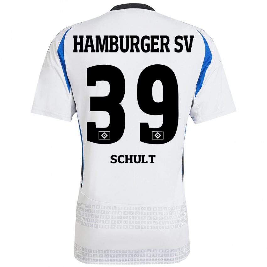 Homem Camisola Almuth Schult #39 Azul Branco Principal 2024/25 Camisa Brasil