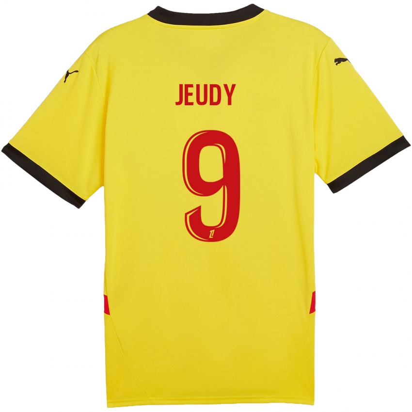 Homem Camisola Sherly Jeudy #9 Vermelho Amarelo Principal 2024/25 Camisa Brasil