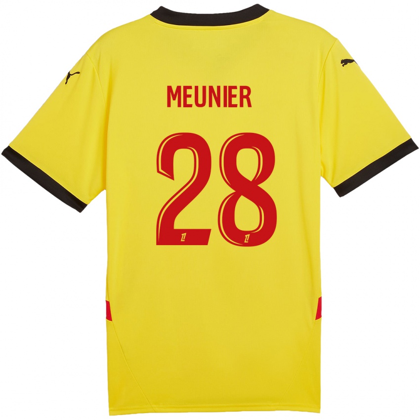 Homem Camisola Jennifer Meunier #28 Vermelho Amarelo Principal 2024/25 Camisa Brasil