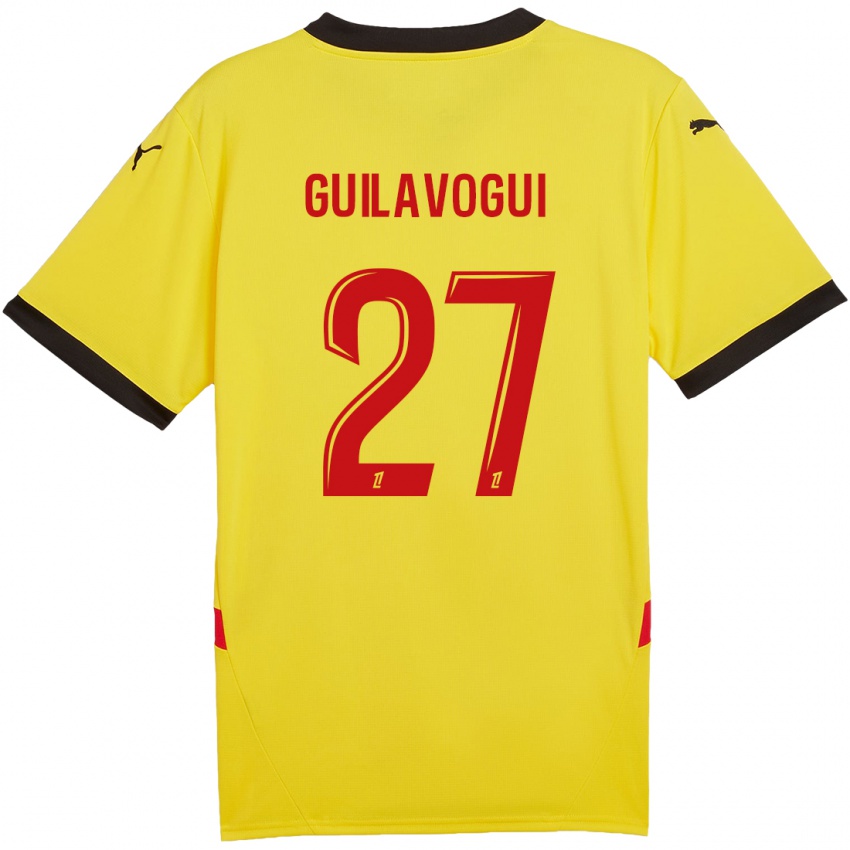 Homem Camisola Morgan Guilavogui #27 Vermelho Amarelo Principal 2024/25 Camisa Brasil