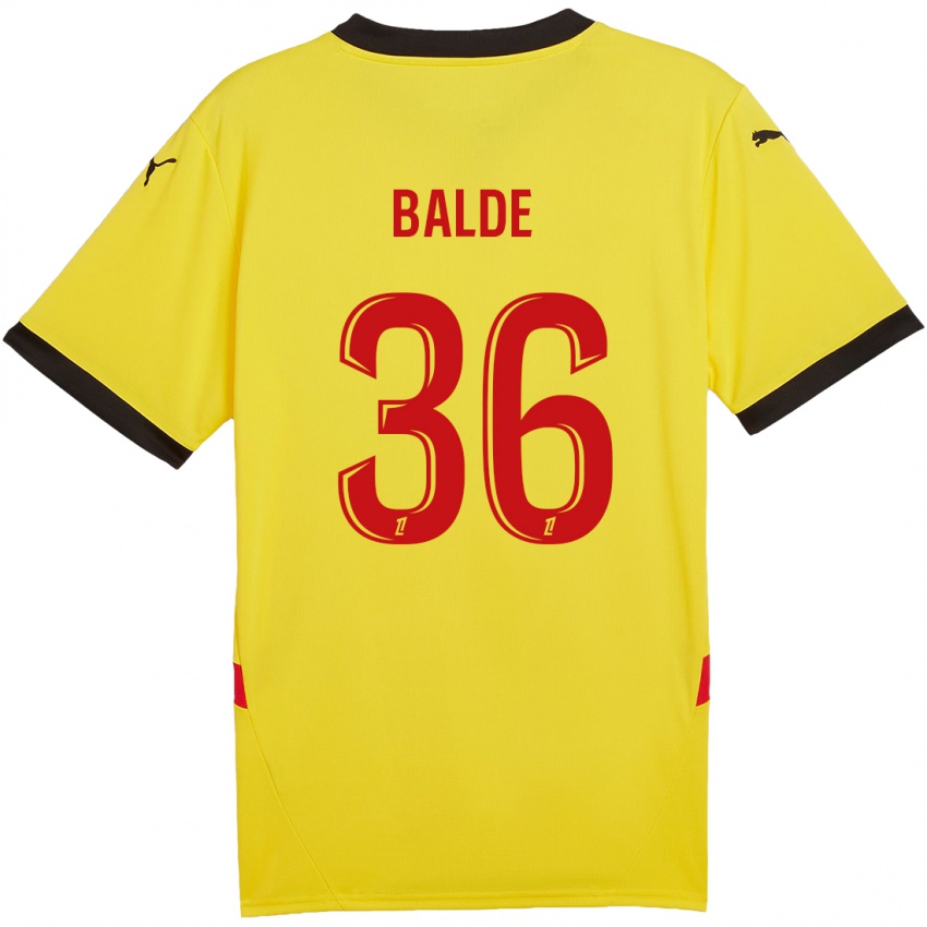 Homem Camisola Ibrahima Baldé #36 Vermelho Amarelo Principal 2024/25 Camisa Brasil