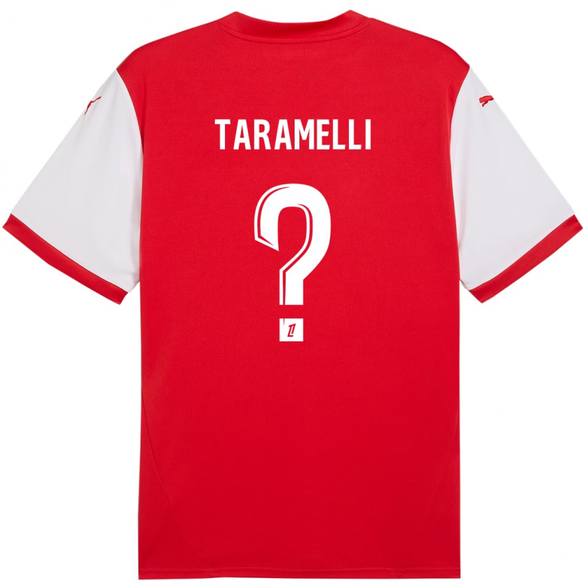 Homem Camisola Valentin Taramelli #0 Branco Vermelho Principal 2024/25 Camisa Brasil