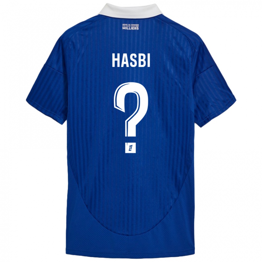 Homem Camisola Walid Hasbi #0 Branco Azul Principal 2024/25 Camisa Brasil