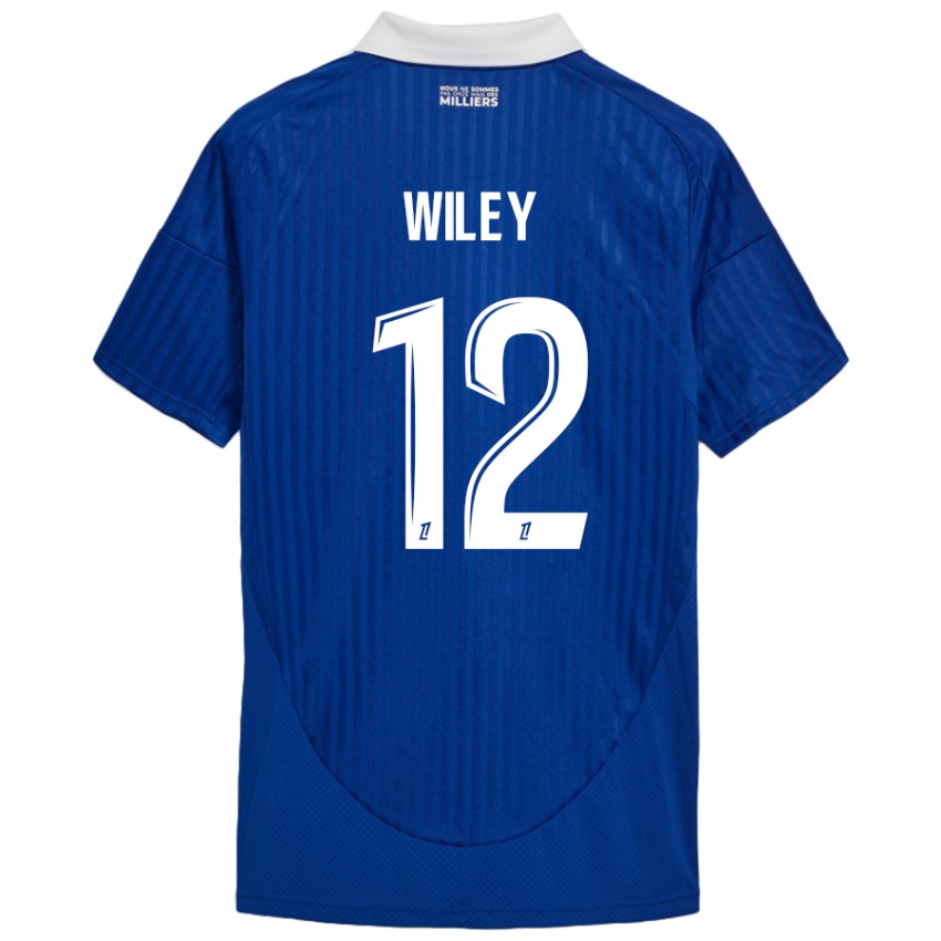 Homem Camisola Caleb Wiley #12 Branco Azul Principal 2024/25 Camisa Brasil