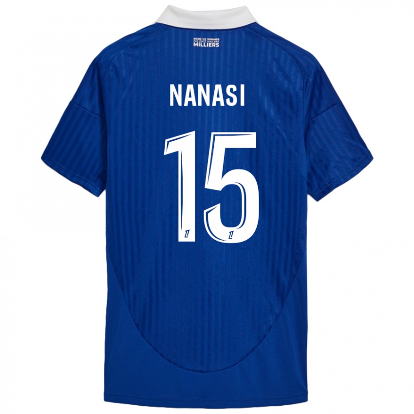 Homem Camisola Sebastian Nanasi #15 Branco Azul Principal 2024/25 Camisa Brasil