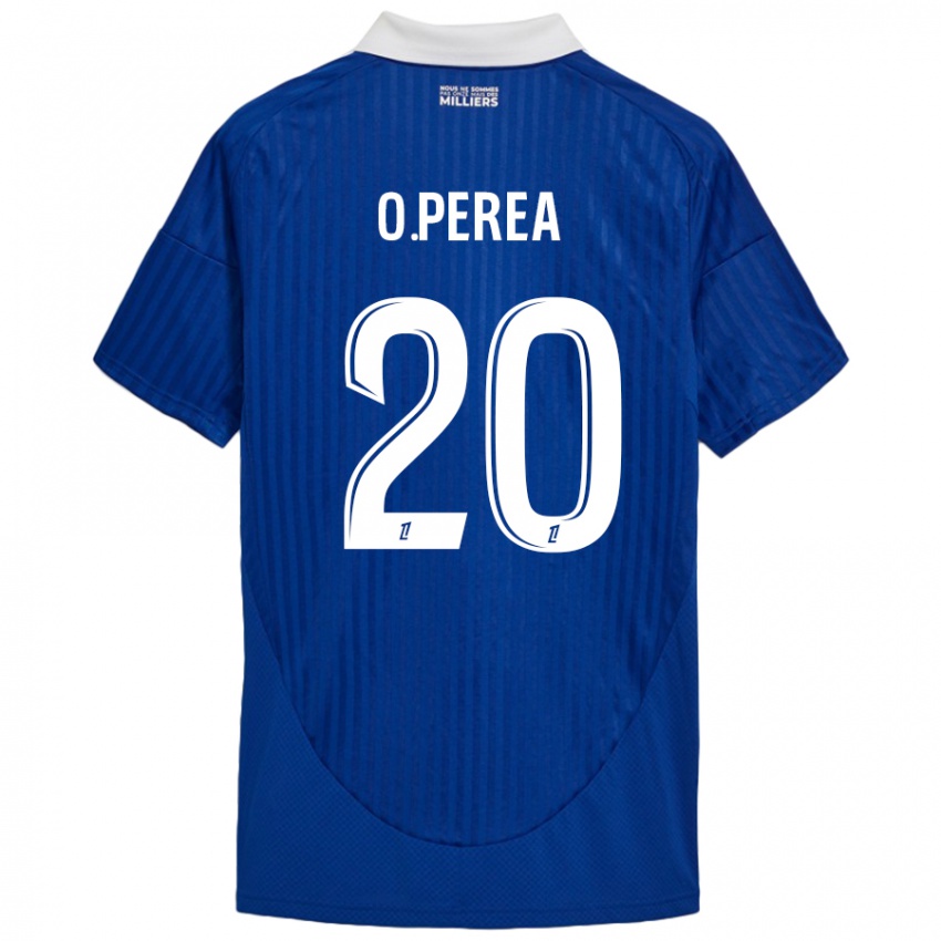 Homem Camisola Óscar Perea #20 Branco Azul Principal 2024/25 Camisa Brasil