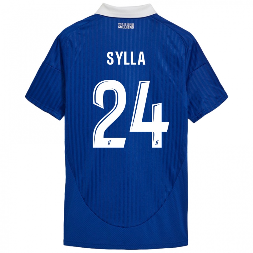 Homem Camisola Abakar Sylla #24 Branco Azul Principal 2024/25 Camisa Brasil