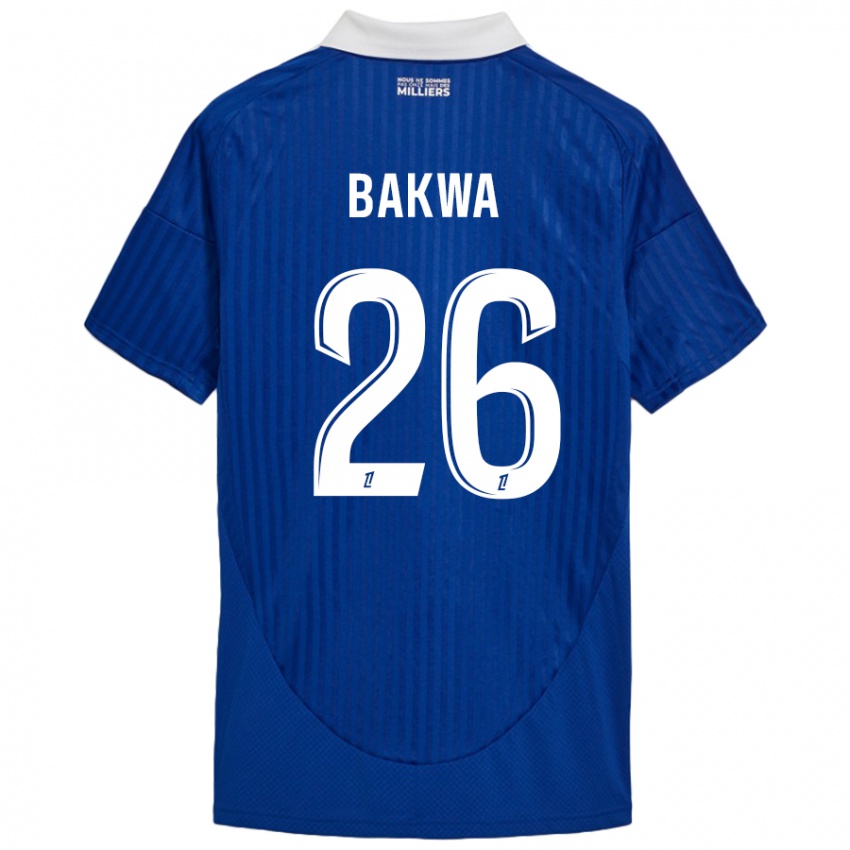 Homem Camisola Dilane Bakwa #26 Branco Azul Principal 2024/25 Camisa Brasil