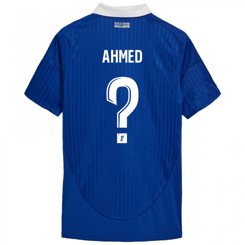 Homem Camisola Aymeric Ahmed #0 Branco Azul Principal 2024/25 Camisa Brasil