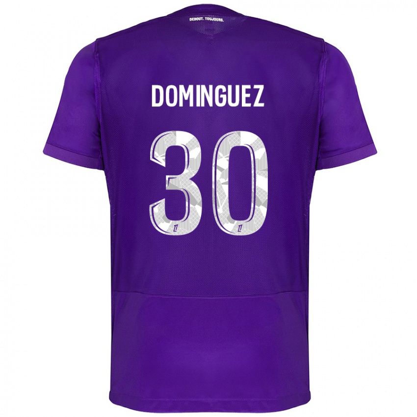 Homem Camisola Álex Domínguez #30 Branco Roxo Principal 2024/25 Camisa Brasil