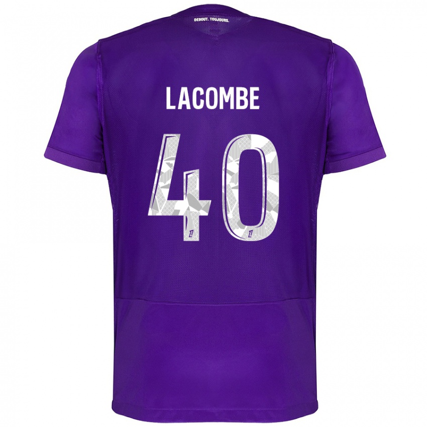 Homem Camisola Justin Lacombe #40 Branco Roxo Principal 2024/25 Camisa Brasil