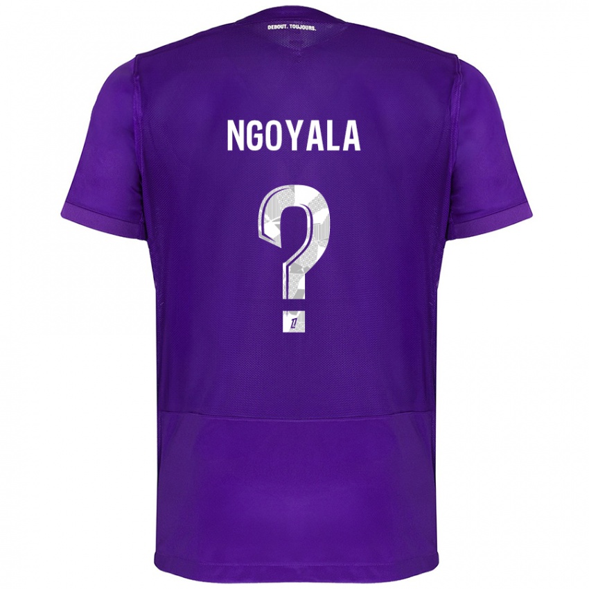 Homem Camisola Frédéric Efuele Ngoyala #0 Branco Roxo Principal 2024/25 Camisa Brasil