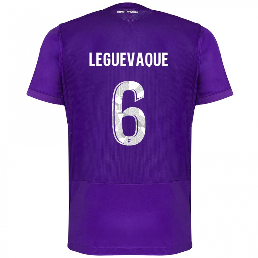 Homem Camisola Laurie Leguevaque #6 Branco Roxo Principal 2024/25 Camisa Brasil