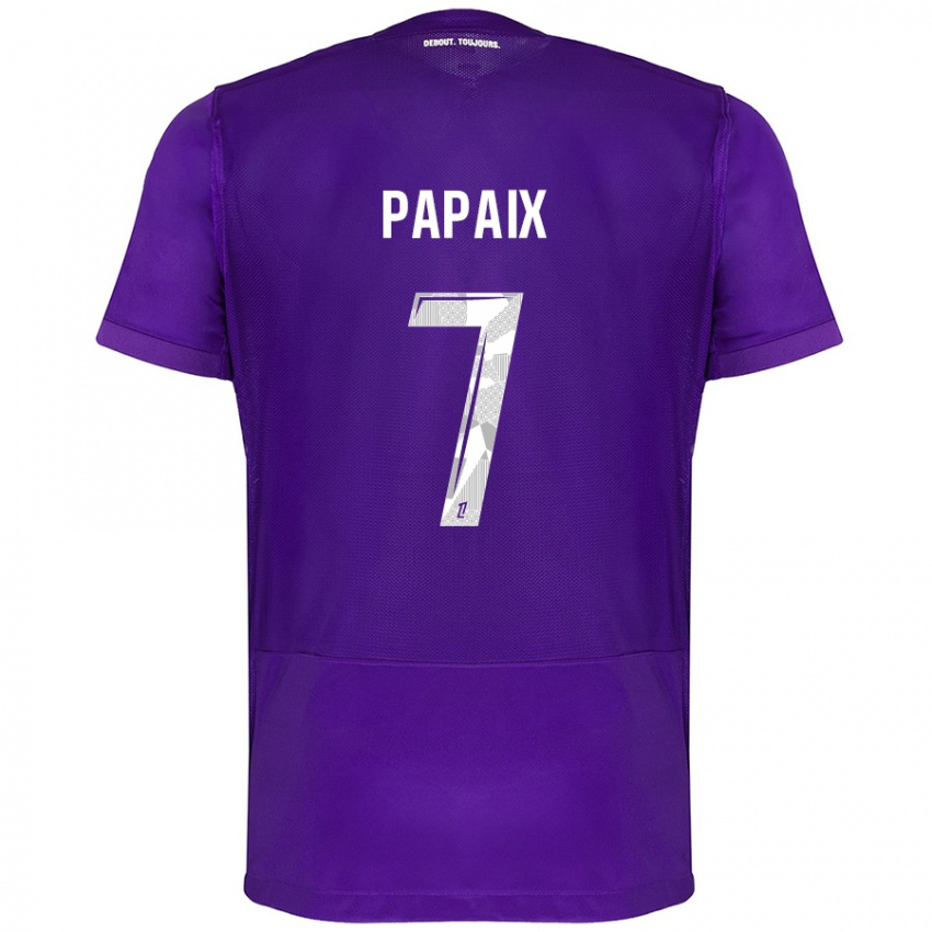 Homem Camisola Marie Papaix #7 Branco Roxo Principal 2024/25 Camisa Brasil