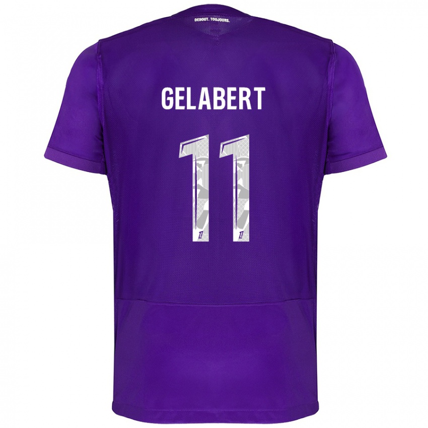 Homem Camisola César Gelabert #11 Branco Roxo Principal 2024/25 Camisa Brasil