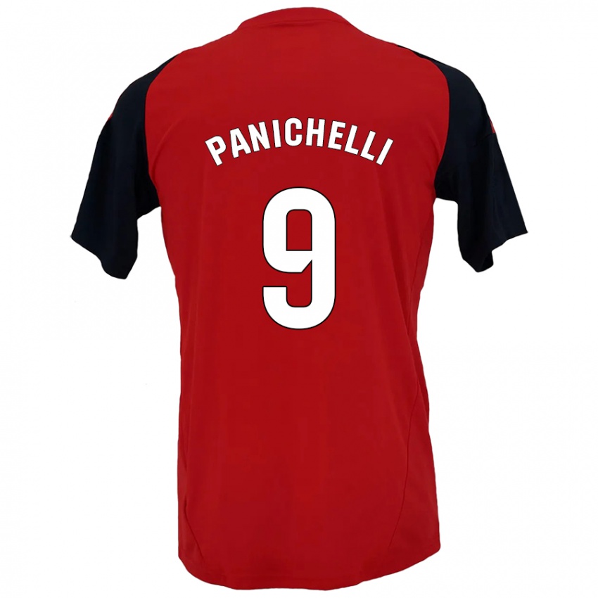 Homem Camisola Joaquín Panichelli #9 Vermelho Preto Principal 2024/25 Camisa Brasil