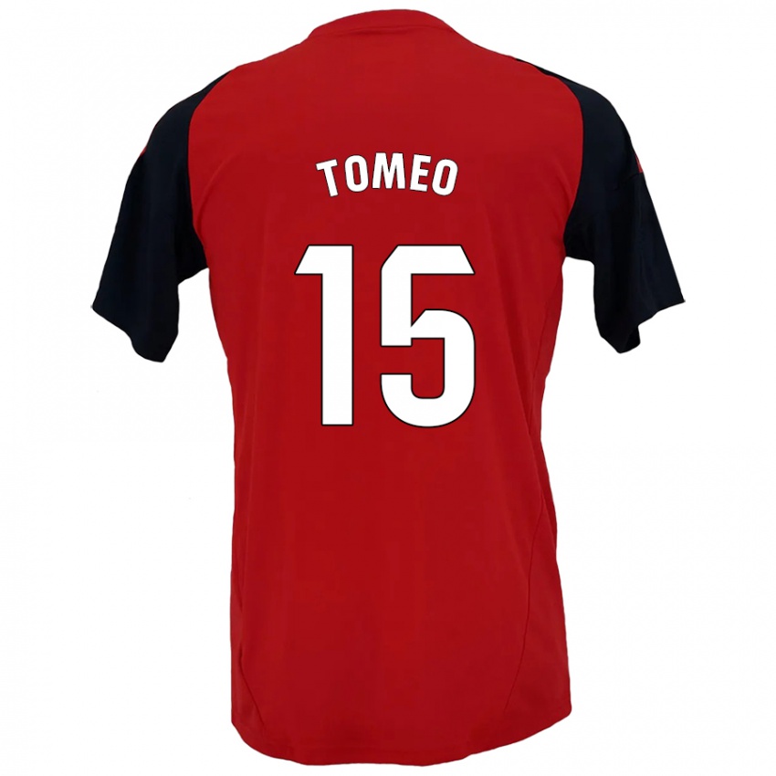 Homem Camisola Pablo Tomeo #15 Vermelho Preto Principal 2024/25 Camisa Brasil