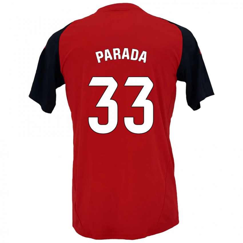 Homem Camisola Victor Parada #33 Vermelho Preto Principal 2024/25 Camisa Brasil