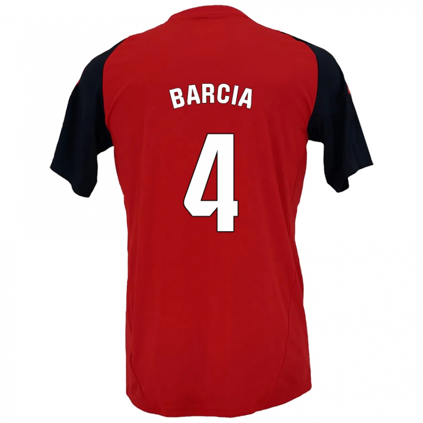 Homem Camisola Sergio Barcia #4 Vermelho Preto Principal 2024/25 Camisa Brasil