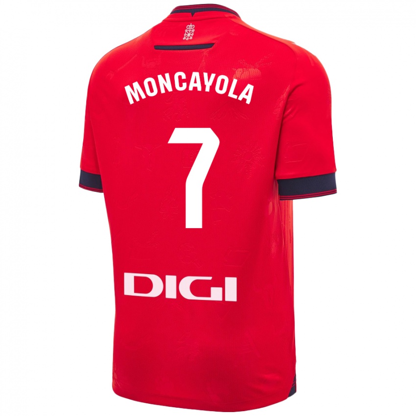 Homem Camisola Jon Moncayola #7 Branco Vermelho Principal 2024/25 Camisa Brasil