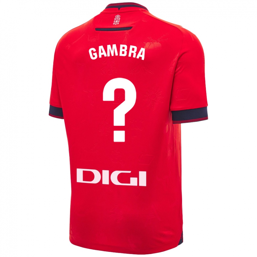 Homem Camisola Javi Gambra #0 Branco Vermelho Principal 2024/25 Camisa Brasil