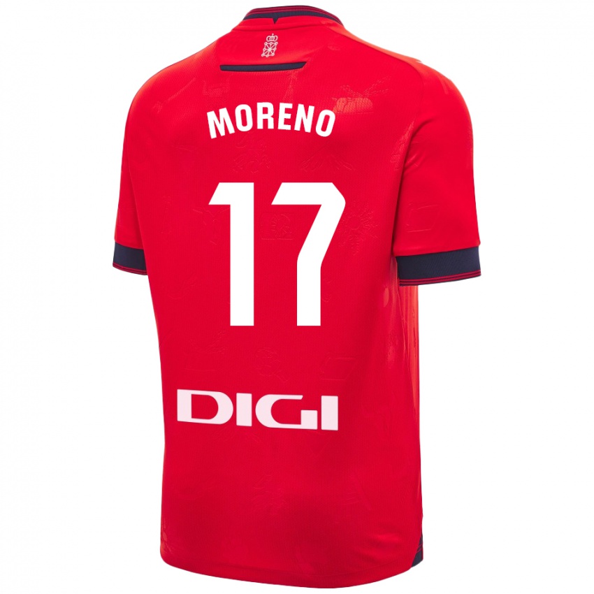 Homem Camisola Pablo Moreno #17 Branco Vermelho Principal 2024/25 Camisa Brasil