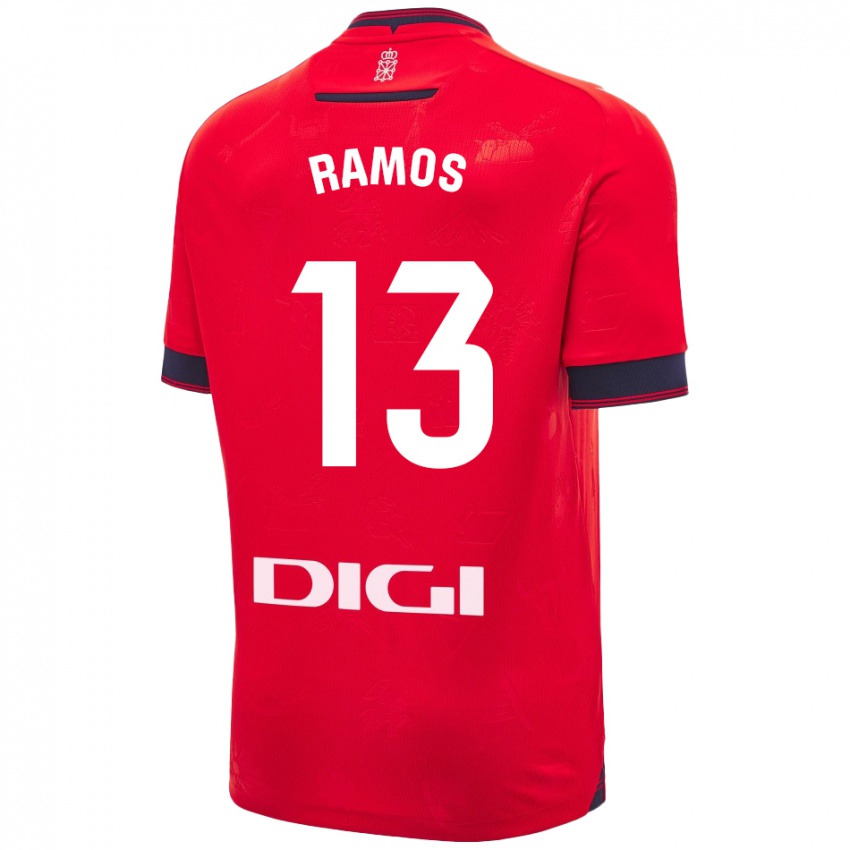 Homem Camisola Darío Ramos #13 Branco Vermelho Principal 2024/25 Camisa Brasil