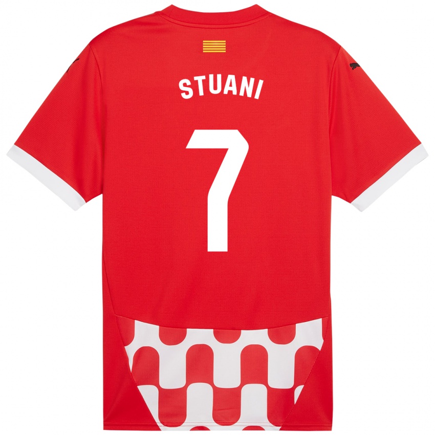 Homem Camisola Cristhian Stuani #7 Branco Vermelho Principal 2024/25 Camisa Brasil