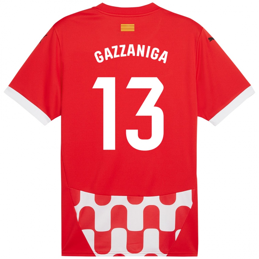 Homem Camisola Paulo Gazzaniga #13 Branco Vermelho Principal 2024/25 Camisa Brasil