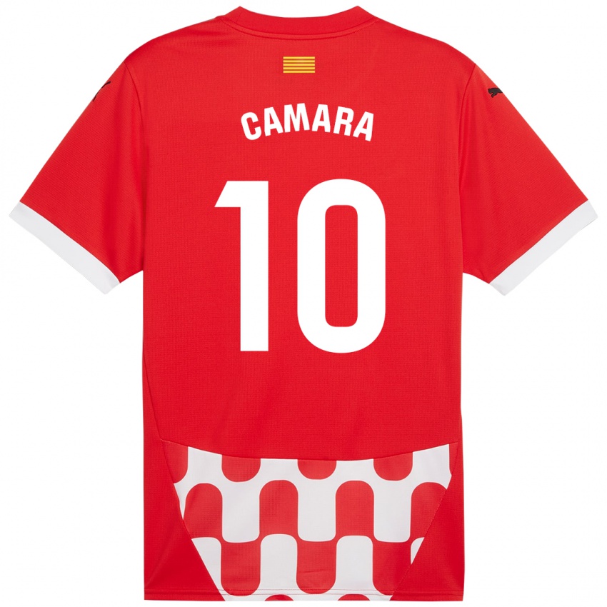 Homem Camisola Dawda Camara #10 Branco Vermelho Principal 2024/25 Camisa Brasil