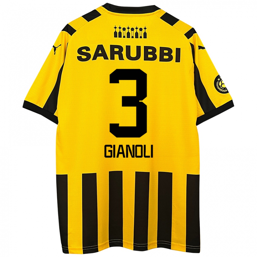 Homem Camisola Martín Gianoli #3 Preto Amarelo Principal 2024/25 Camisa Brasil