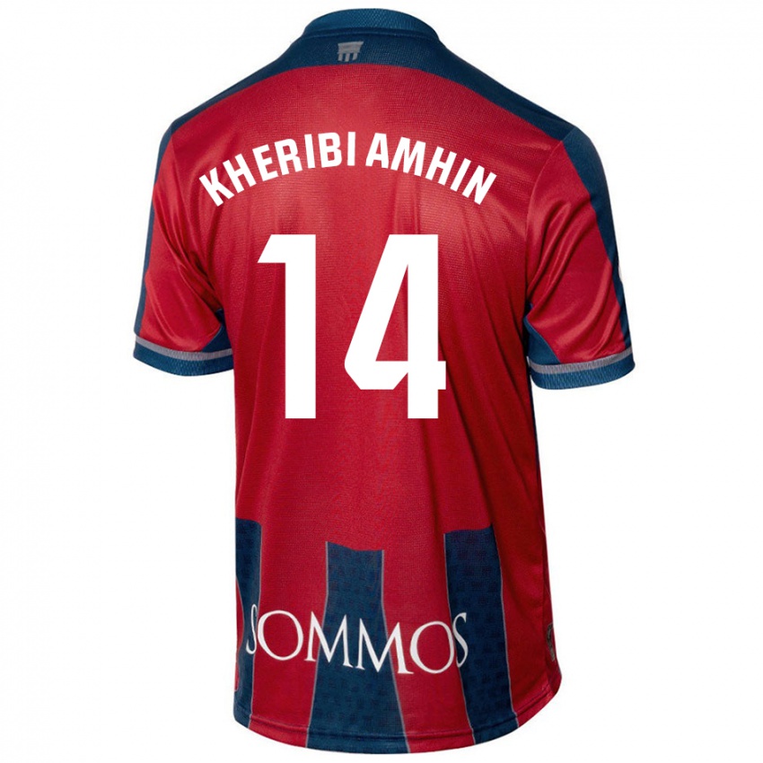 Homem Camisola Nabil Kheribi Amhin #14 Azul Vermelho Principal 2024/25 Camisa Brasil