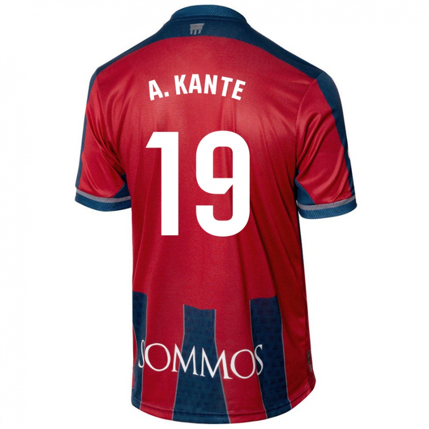 Homem Camisola Abou Kanté #19 Azul Vermelho Principal 2024/25 Camisa Brasil