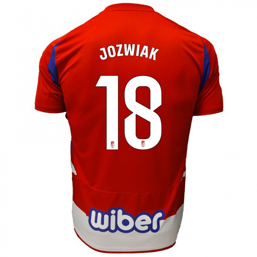 Homem Camisola Kamil Józwiak #18 Azul Vermelho Branco Principal 2024/25 Camisa Brasil