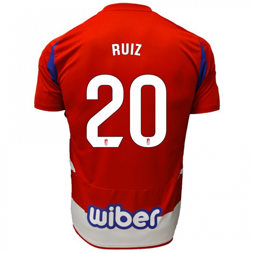 Homem Camisola Sergio Ruiz #20 Azul Vermelho Branco Principal 2024/25 Camisa Brasil