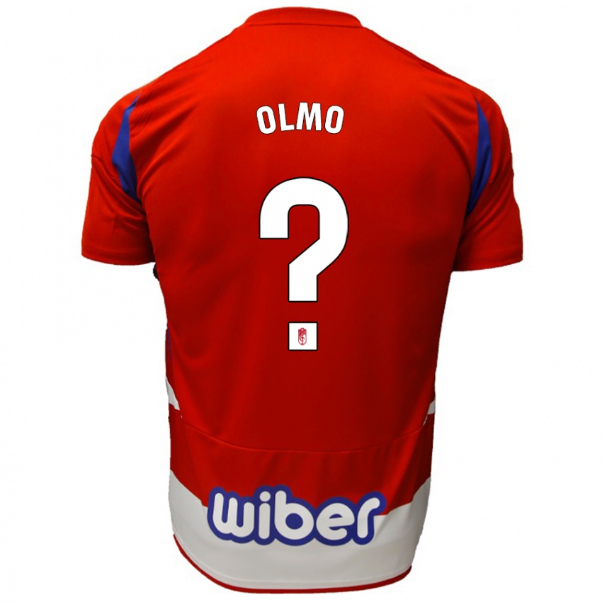 Homem Camisola Ismael Olmo #0 Azul Vermelho Branco Principal 2024/25 Camisa Brasil