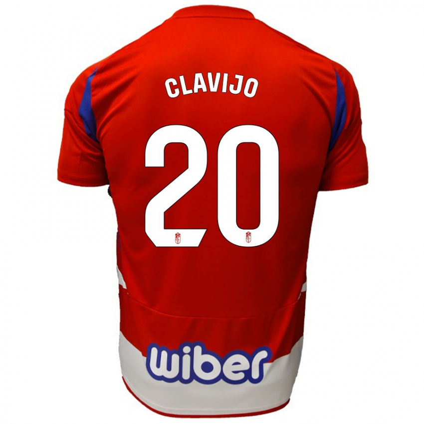 Homem Camisola Dani Clavijo #20 Azul Vermelho Branco Principal 2024/25 Camisa Brasil