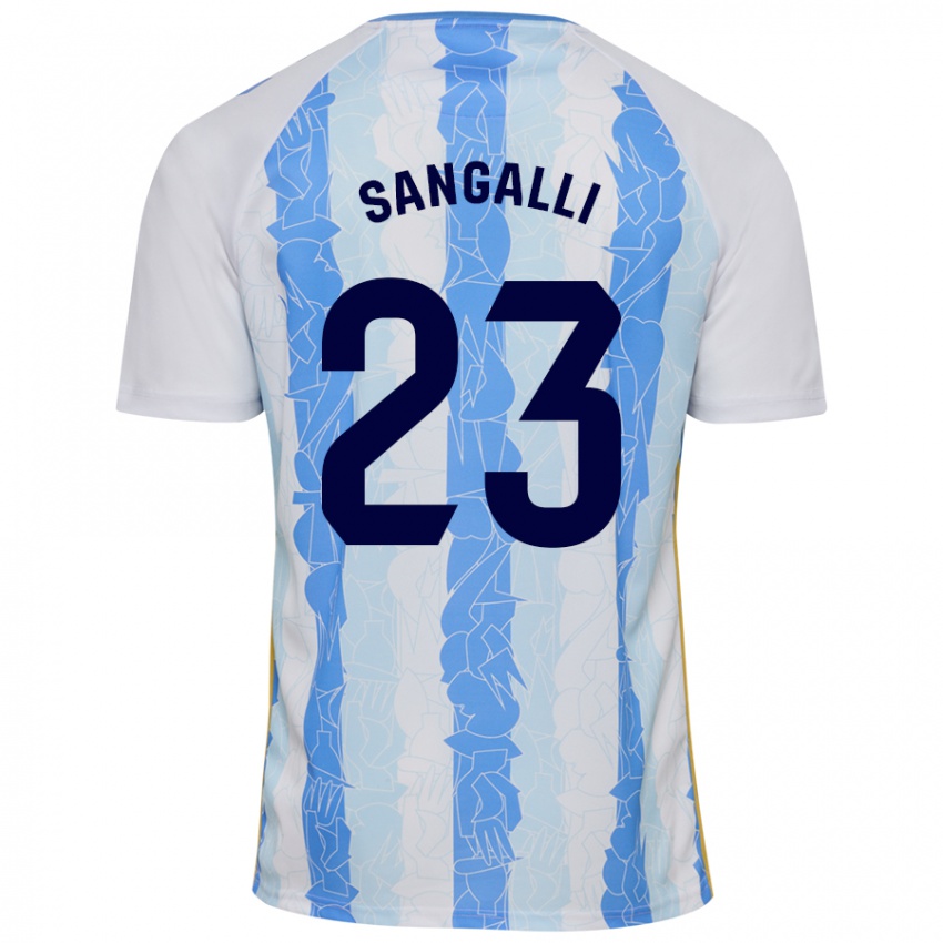 Homem Camisola Luca Sangalli #23 Azul Branco Principal 2024/25 Camisa Brasil