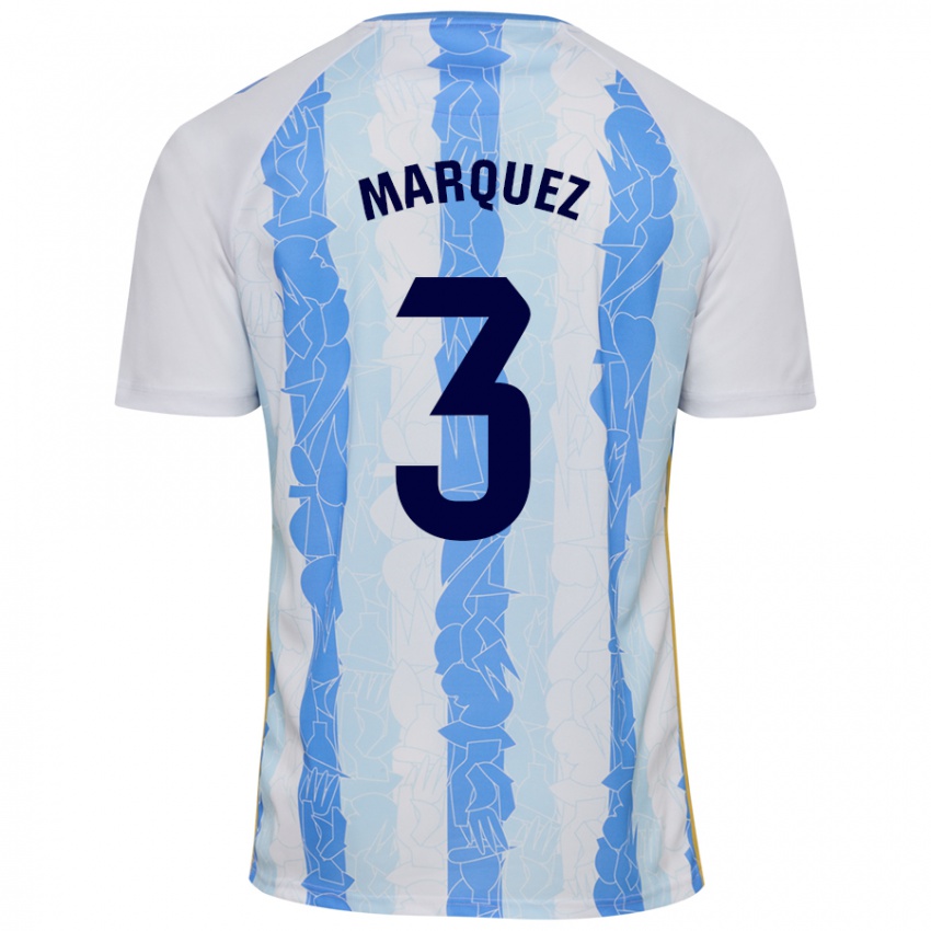 Homem Camisola David Márquez #3 Azul Branco Principal 2024/25 Camisa Brasil