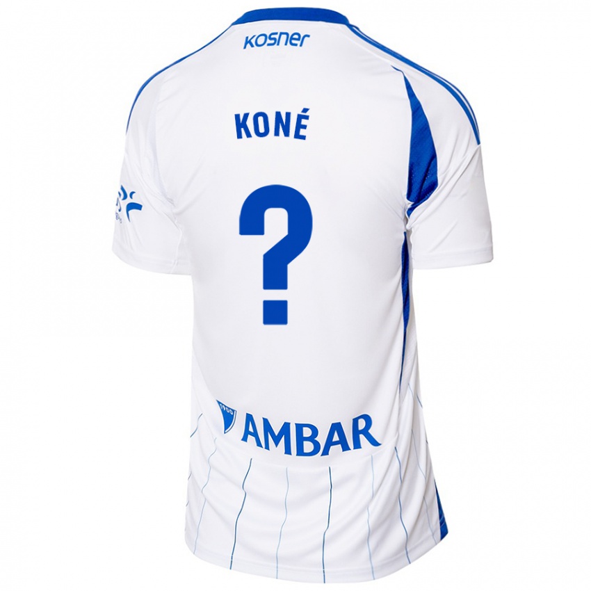 Homem Camisola Lacine Koné #0 Vermelho Branco Principal 2024/25 Camisa Brasil