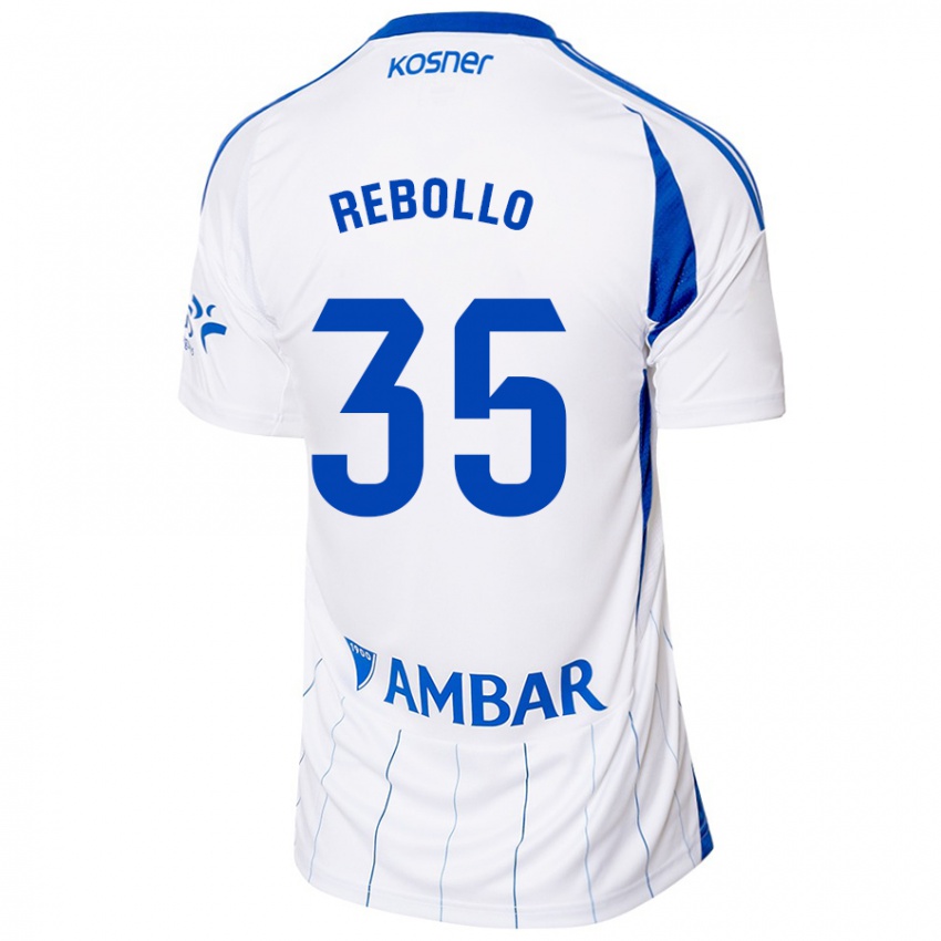 Homem Camisola Dani Rebollo #35 Vermelho Branco Principal 2024/25 Camisa Brasil