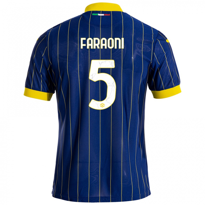 Homem Camisola Davide Faraoni #5 Azul Amarelo Principal 2024/25 Camisa Brasil